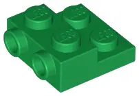 Green Plate, Modified 2 x 2 x 2/3 with 2 Studs on Side