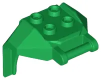 Green Large Figure Armor, Chest with 4 Studs and Bar Handle