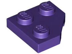 Dark Purple Wedge, Plate 2 x 2  Cut Corner