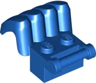 Blue Brick, Modified 1 x 2 with Bar Handle and 4 Legs / Claws on Opposite Sides