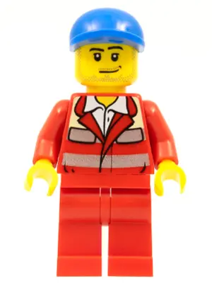 Paramedic - Red Uniform, Male, Blue Short Bill Cap