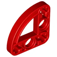 Red Technic, Liftarm, Modified L-Shape Quarter Ellipse Thin 3 x 3