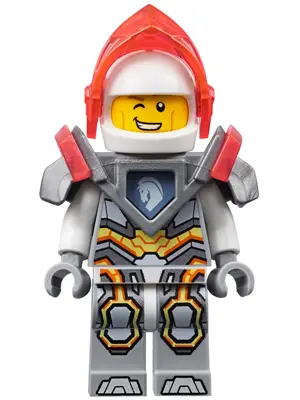 Lance Richmond - Trans-Neon Orange Visor, Flat Silver Armor
