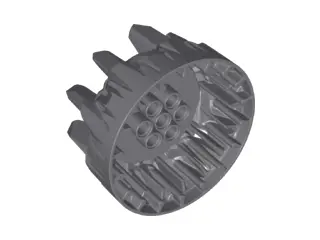Dark Bluish Gray Wheel Hard Plastic with Large Cleats and Flanges