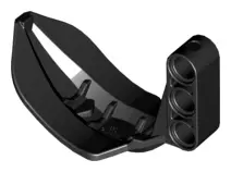 Black Technic Grabber Arm Claw / Hook  with 3L Liftarm Thick Type 1