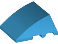 Dark Azure Wedge 4 x 3 Triple Curved No Studs