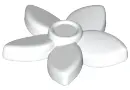 White Friends Accessories Hair Decoration, Flower with Pointed Petals and Small Pin