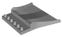 Light Bluish Gray Duplo Track Raised Ramp 8 x 8 x 1
