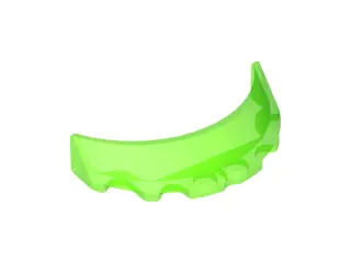 Trans-Bright Green Windscreen 3 x 6 x 1 Curved