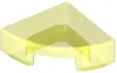 Trans-Neon Green Tile, Round 1 x 1 Quarter