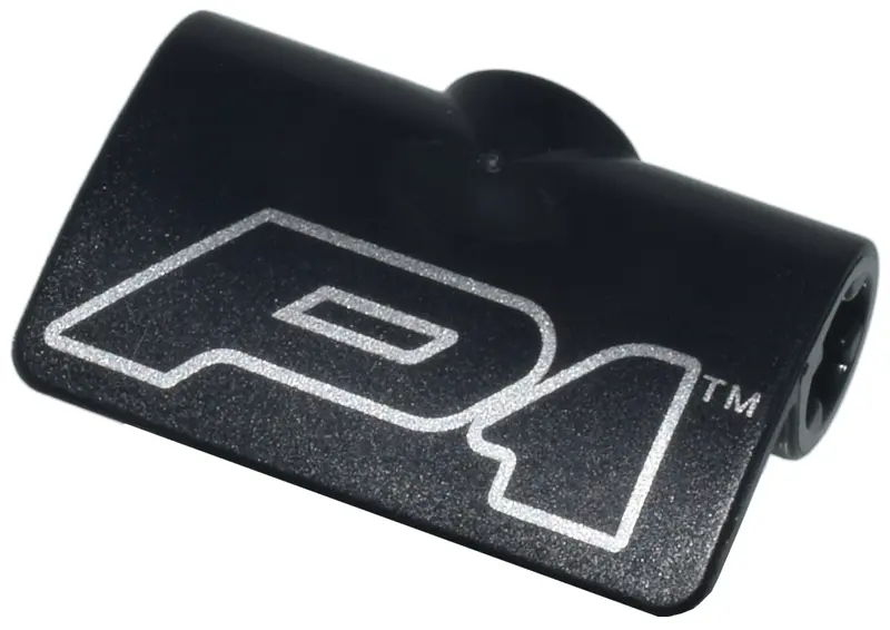Black Technic, Panel Curved 2 x 3 x 1 with Silver 'P1' Pattern
