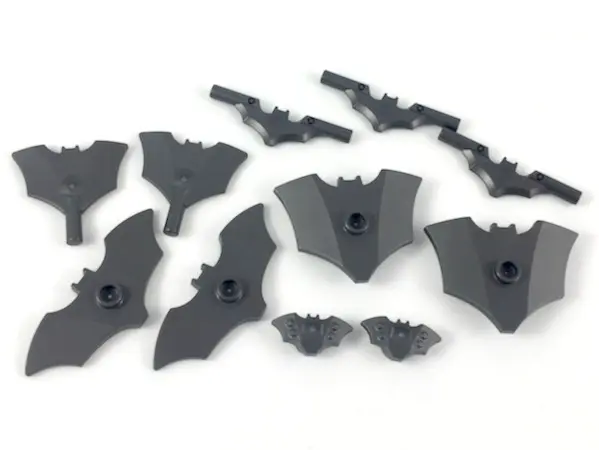 Pearl Dark Gray Minifigure, Weapon Pack Batman, 11 in Bag (Multipack)