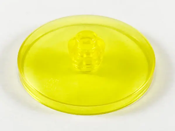 Trans-Yellow Dish 4 x 4 Inverted (Radar) with Open Stud