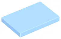 Bright Light Blue Tile 2 x 3