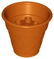Dark Orange Duplo Ice Cream Waffle Cone
