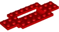 Red Vehicle, Base 4 x 10 x 2/3 with 2 x 4 Recessed Center with Smooth Underside