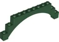 Dark Green Arch 1 x 12 x 3 Raised Arch with 5 Cross Supports