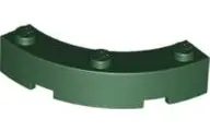 Dark Green Brick, Round Corner 4 x 4 Macaroni with 3 Studs