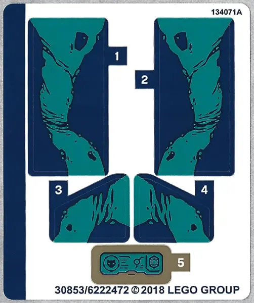 Sticker Sheet for Set 76101 - (30853/6222472) or (38053/6222472)