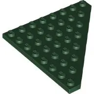 Dark Green Wedge, Plate 8 x 8 Cut Corner