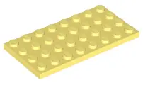 Bright Light Yellow Plate 4 x 8