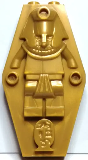 Pearl Gold Container, Coffin Lid with Embossed Mummy (Sarcophagus)