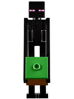 Enderman - Reddish Brown Block with Bright Green Top