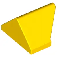 Yellow Slope 45 2 x 1 Double / Inverted with Bottom Stud Holder