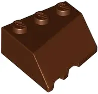 Brown Wedge 3 x 3 Sloped Right