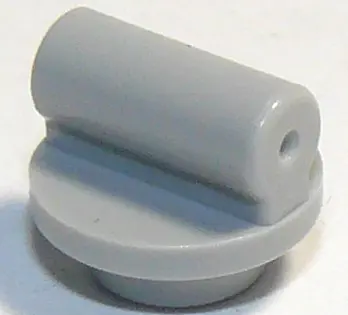 Light Bluish Gray Plate, Round 1 x 1 with Bar Handle on Short Stem