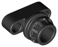 Black Pneumatic Technic, Liftarm 1 x 3 with Connections for Hose 44079 and Rubber Bladder 41818