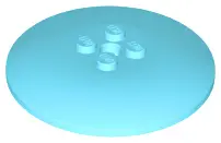 Medium Azure Dish 6 x 6 Inverted (Radar) - Solid Studs
