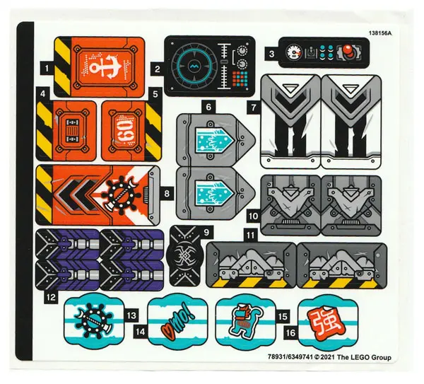 Sticker Sheet for Set 80025 - (78931/6349741)