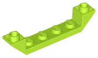 Lime Slope, Inverted 45 6 x 1 Double with 1 x 4 Cutout