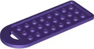 Dark Purple Bag Tag with 3 x 8 Studs