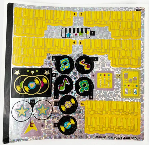Sticker Sheet for Set 41258, Holographic Mirrored - (69648/6317201)