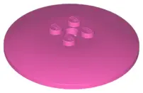 Dark Pink Dish 6 x 6 Inverted (Radar) - Solid Studs
