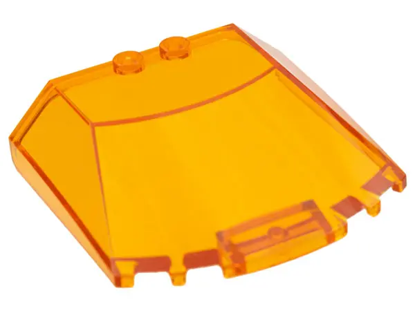 Trans-Orange Windscreen 6 x 6 x 1 1/3 Straight Sides