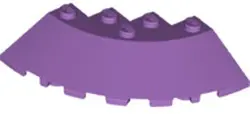 Medium Lavender Brick, Round Corner 6 x 6 with Slope 33 Edge, Facet Cutout