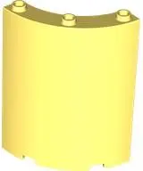 Bright Light Yellow Cylinder Quarter 4 x 4 x 6