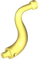 Bright Light Yellow Elephant Tail / Trunk with Bar End - Long Straight Tip