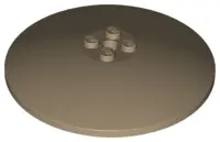 Dark Tan Dish 8 x 8 Inverted (Radar) - Solid Studs