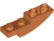 Dark Orange Slope, Curved 4 x 1 Inverted