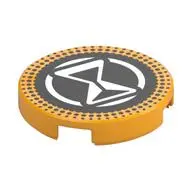 FLAT TILE 2X2, ROUND, NO. 1266