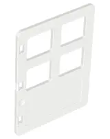 White Duplo Door / Window Pane 1 x 4 x 4 with Four Panes Same Size