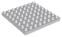 Light Bluish Gray Duplo, Plate 8 x 8