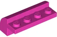 Dark Pink Slope, Curved 2 x 4 x 1 1/3 with 4 Recessed Studs
