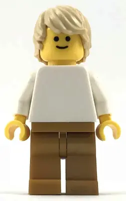 Plain White Torso with White Arms, Pearl Gold Legs, Tan Tousled Hair