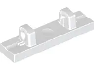 White Hinge Tile 1 x 4 Locking Dual 1 Finger on Top