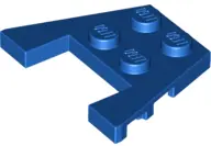 Blue Wedge, Plate 3 x 4 with Stud Notches
